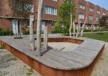 Cortenstahl Sitzinsel Grijsen