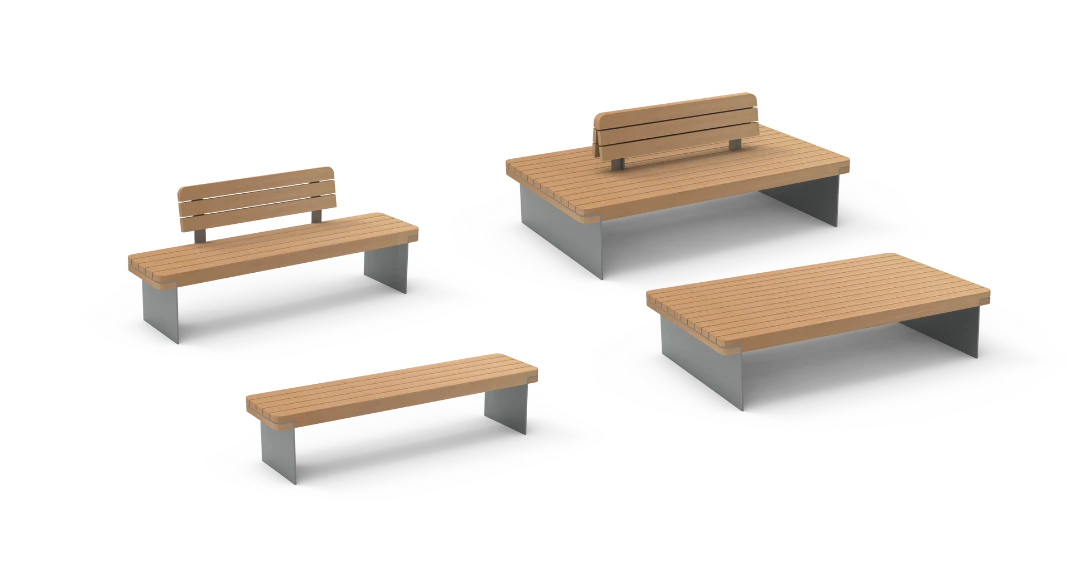 Outdoor benches Rondure Grijsen 2