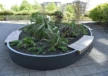 Maatwerk plantenbak met houten zitvlakken