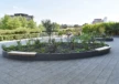 Maatwerk plantenbak met houten zitvlakken
