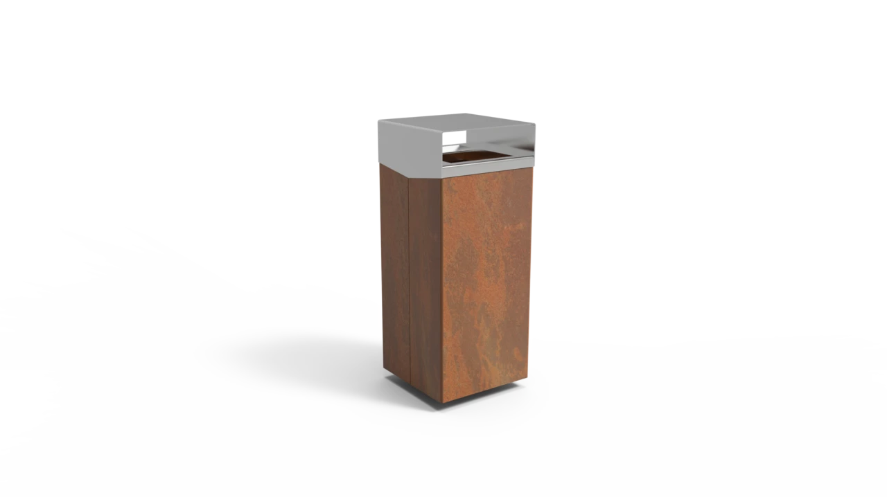 Afvalbak Quadrat 70 productrender