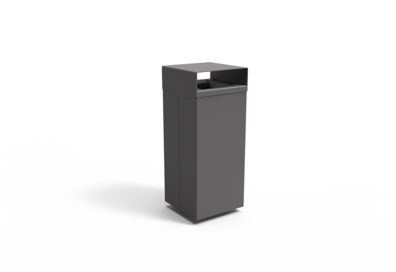Product render Quadrat 70 litter bins Grijsen Park Straatdesign 2