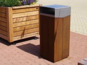 Afvalbak Quadrat 70 eco voor de openbare ruimte
