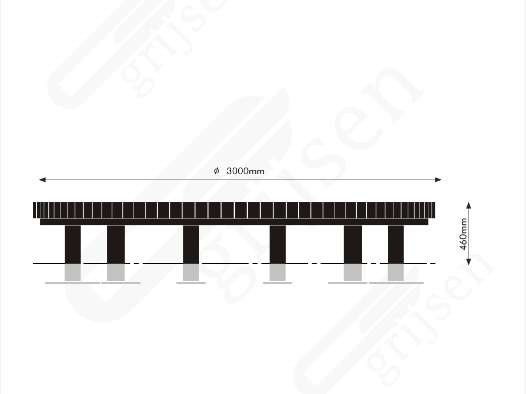 Zeichnung Plane Baumbank Baumbänke Grijsen