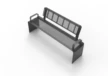 Bend single seat with back and armrest (impression image)