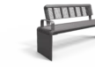 Bend single seat with back and armrest (impression image)