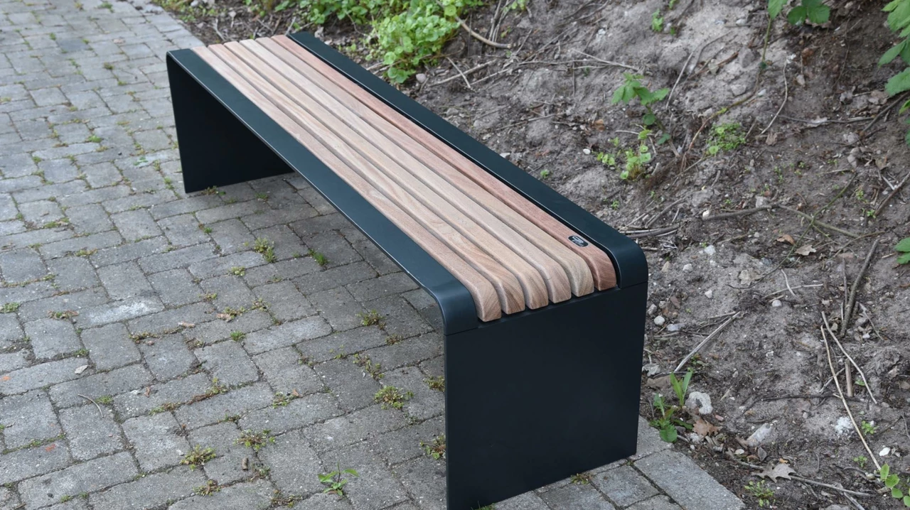 Bend Einzelsitz (schmale Leisten) Parkbänke Grijsen