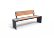 Product render Bend single seat with backrest slats Grijsen 2