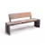 Product render Bend single seat with backrest slats Grijsen 2