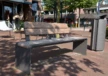 Buitenbank Bend enkelzits met rugleuning planken
