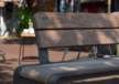 Buitenbank Bend enkelzits met rugleuning planken
