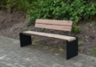 Buitenbank Bend enkelzits met rugleuning planken