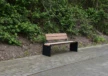 Buitenbank Bend enkelzits met rugleuning planken