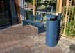 Buitenbank Bend enkelzits met rugleuning staal