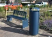 Buitenbank Bend enkelzits met rugleuning staal