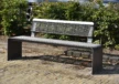 Buitenbank Bend enkelzits met rugleuning staal