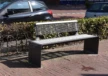 Buitenbank Bend enkelzits met rugleuning staal