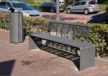 Buitenbank Bend enkelzits met rugleuning staal