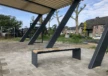 Buitenbank Bend enkelzits planken