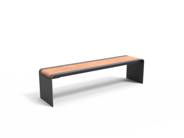 Buitenbank Bend enkelzits planken productrender