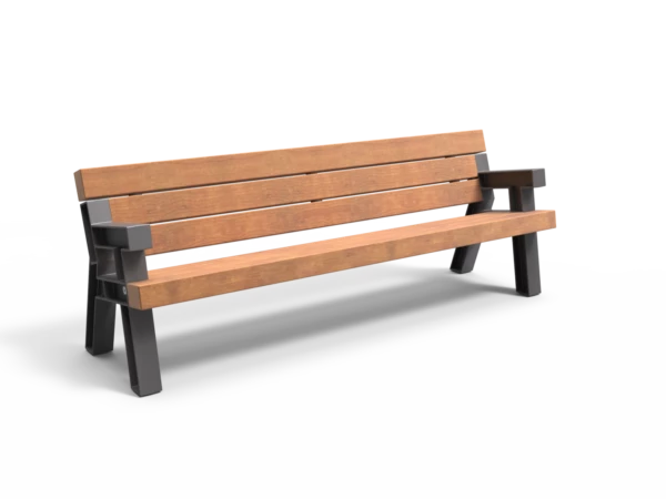 Rendering Big Bench Parkbänke Grijsen