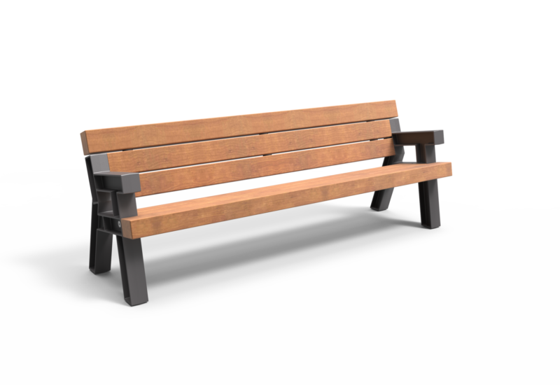 Rendering Big Bench Parkbänke Grijsen
