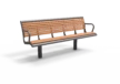 Productrender Cruzado Einzelsitz mit Rücken- und Armlehne Holz 1