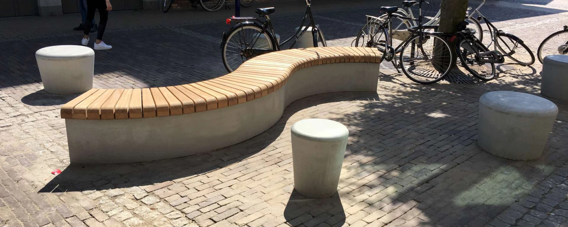 Grid Hocker 1 Parkbänke Grijsen
