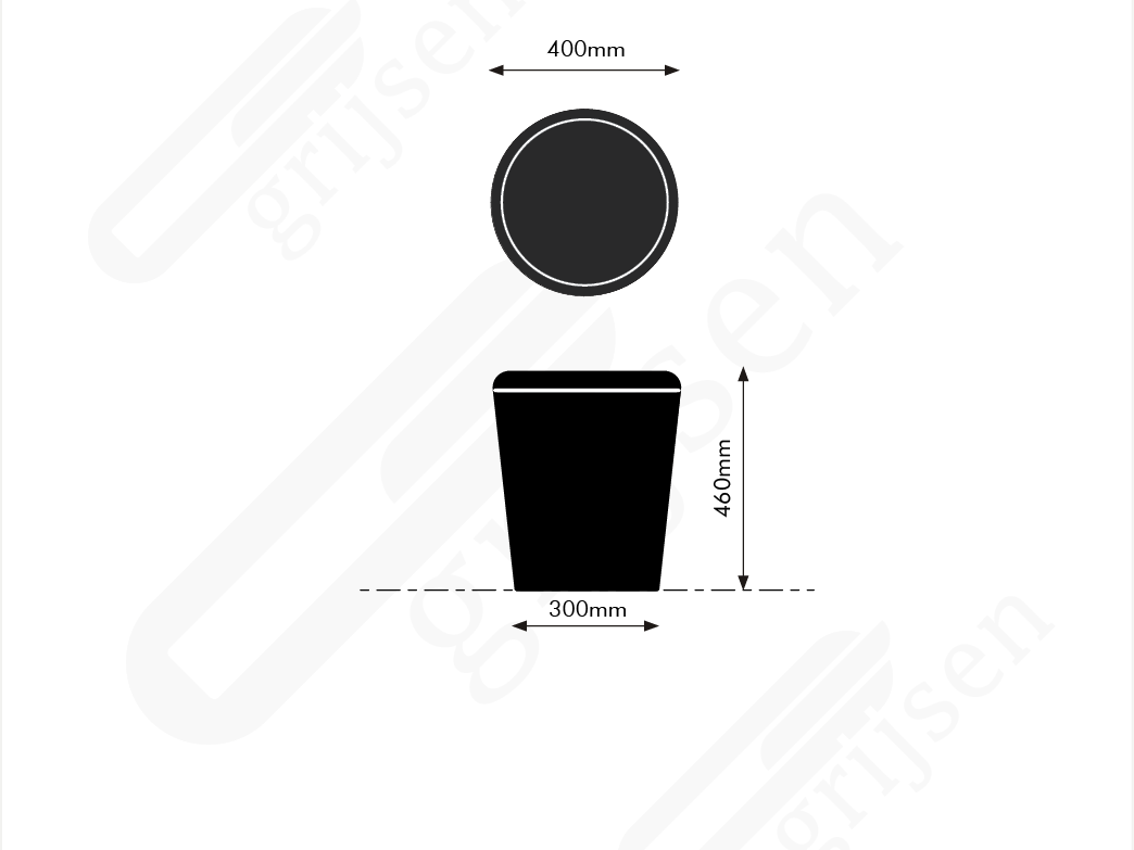 Zeichnung Grid Hocker 1 Parkbänke Grijsen