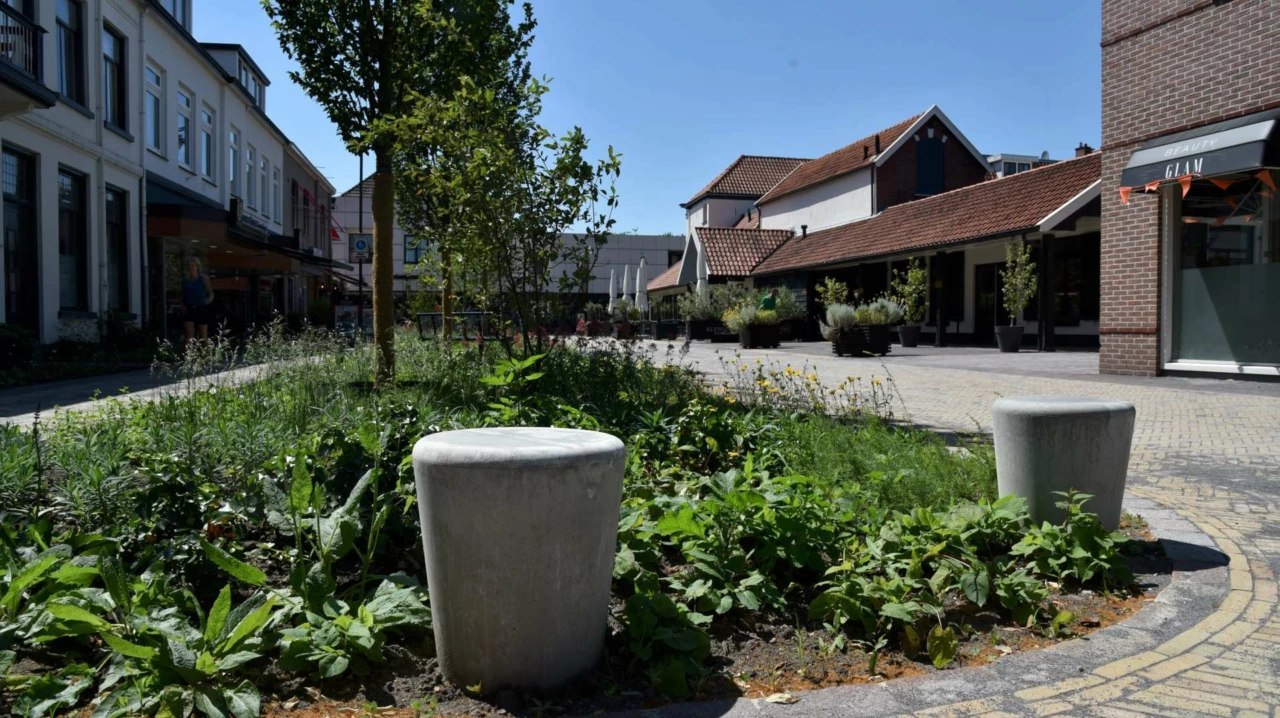 Buitenbank Grid poef 1 voor de openbare Ruimte 4