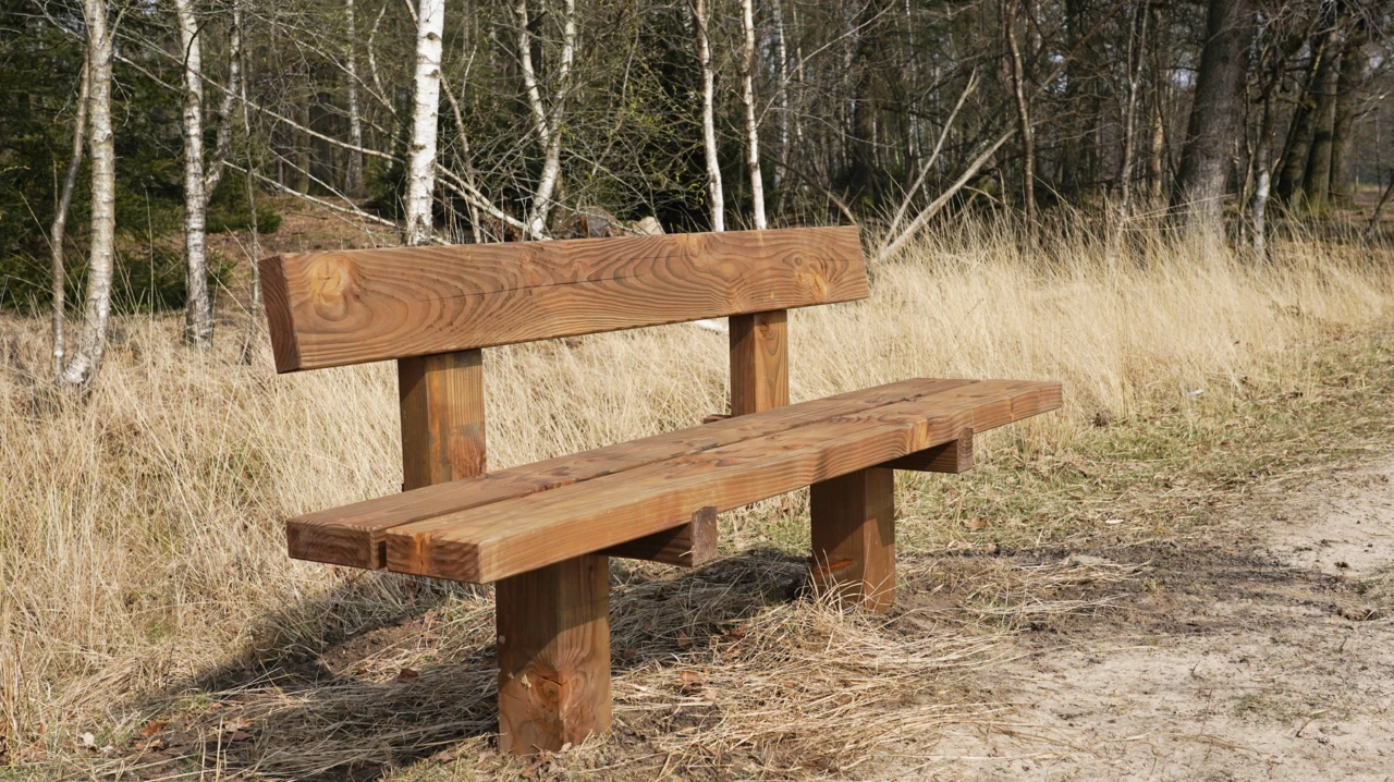 Buitenbank Natuur Comfort enkelzits met rugleuning