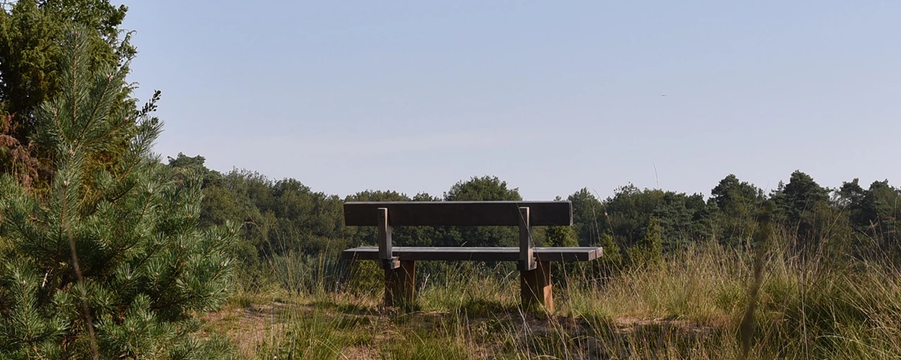 Buitenbank Natuur Comfort enkelzits met rugleuning