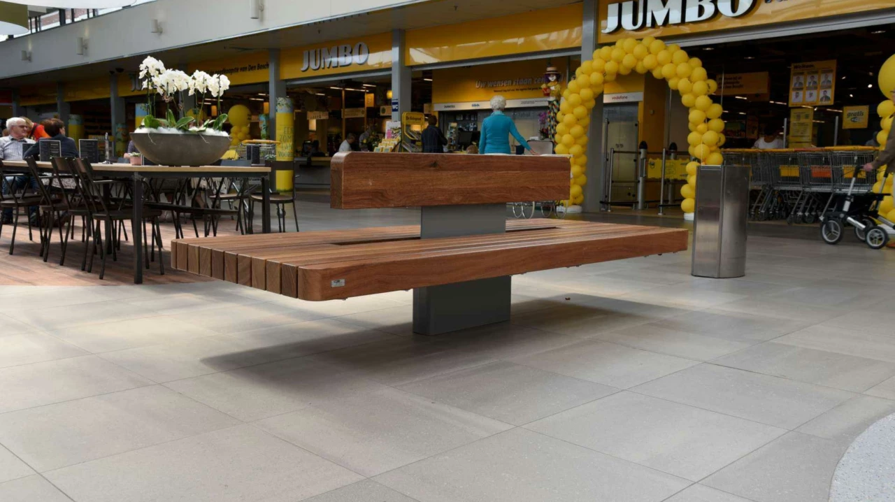 Product reference photo Plane II double seat with backrest Grijsen 2