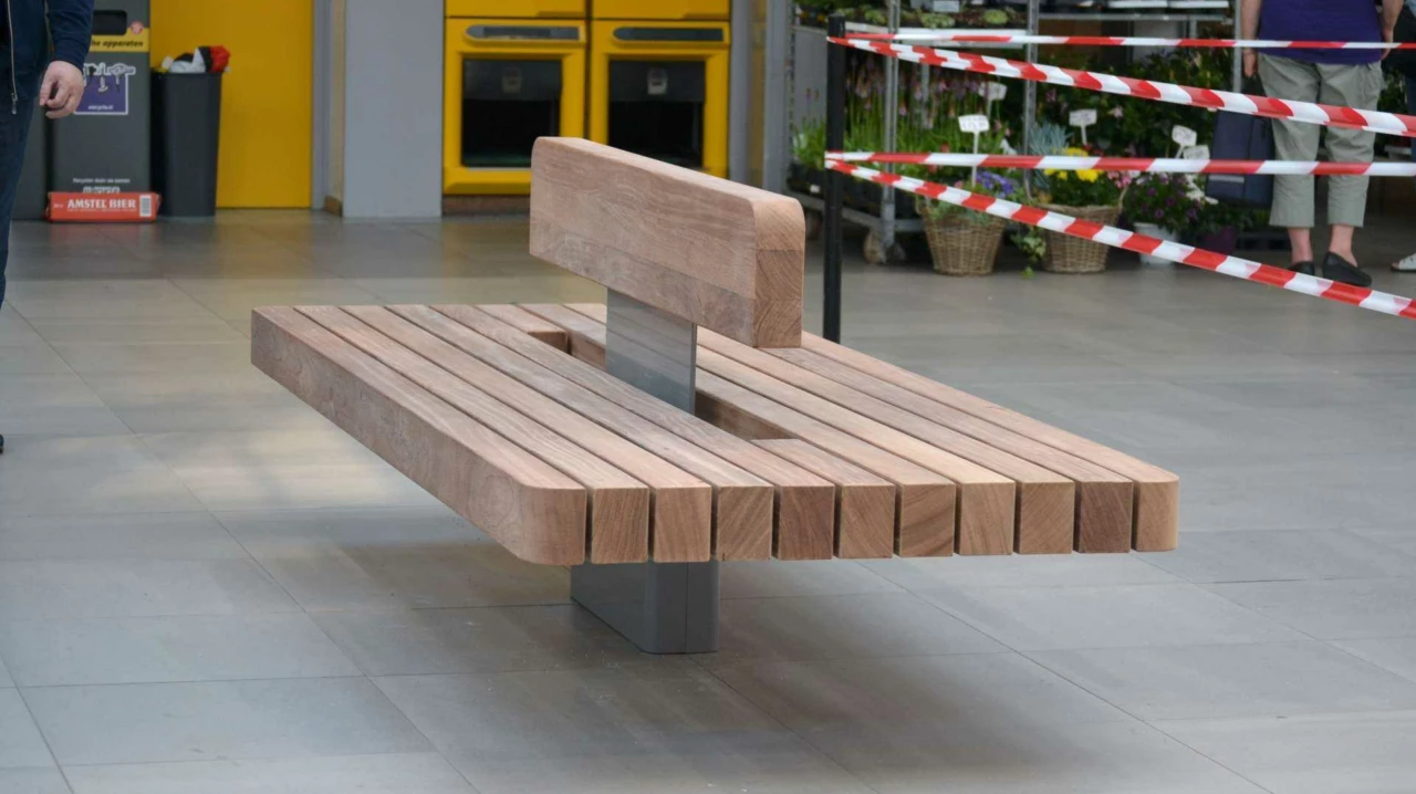 Product reference photo Plane II double seat with backrest Grijsen 4