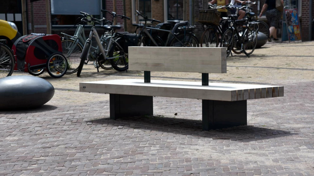 Buitenbank Plane Plus dubbelzits met rugleuning