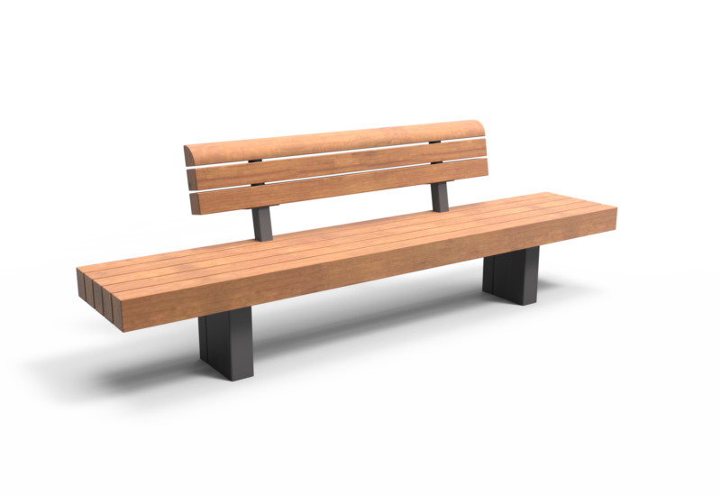 Product render Plane Plus single seat with backrest B Grijsen