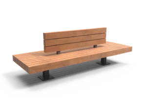 Bench Plane double seat with backrest A on ground level