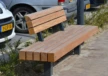 Plane Einzelsitz mit Rückenlehne B Parkbänke Grijsen