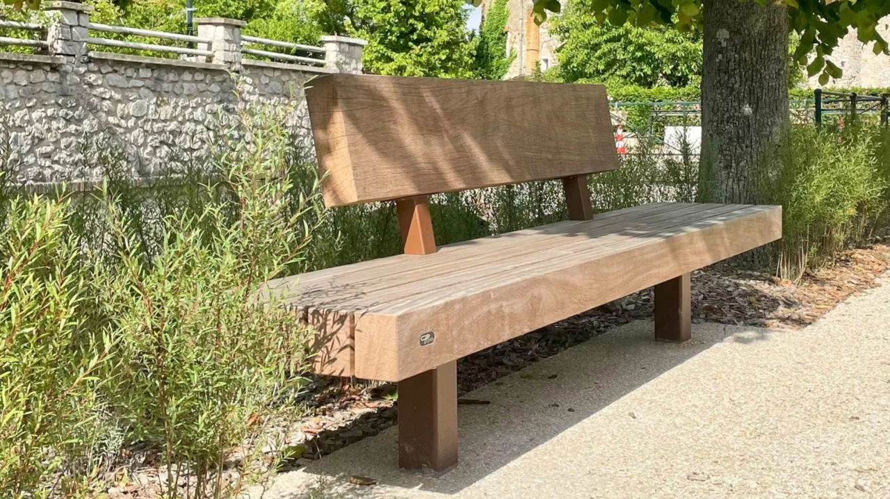 Buitenbank Plane enkelzits met rugleuning Comfort 7