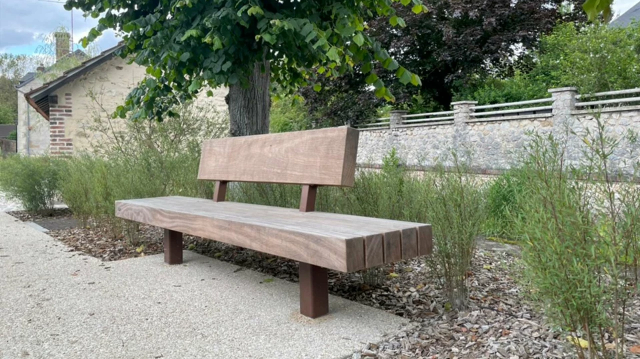 Buitenbank Plane enkelzits met rugleuning Comfort 5