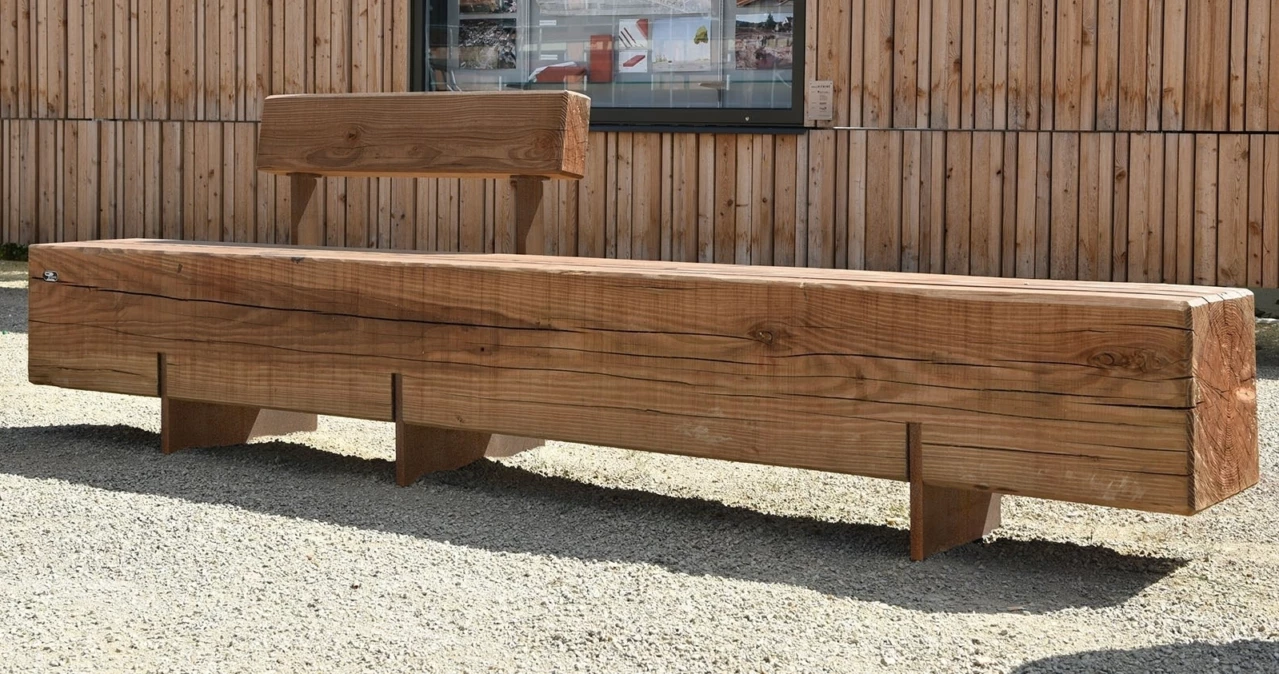 Buitenbank Pure Eco enkelzits met rugleuning 3000