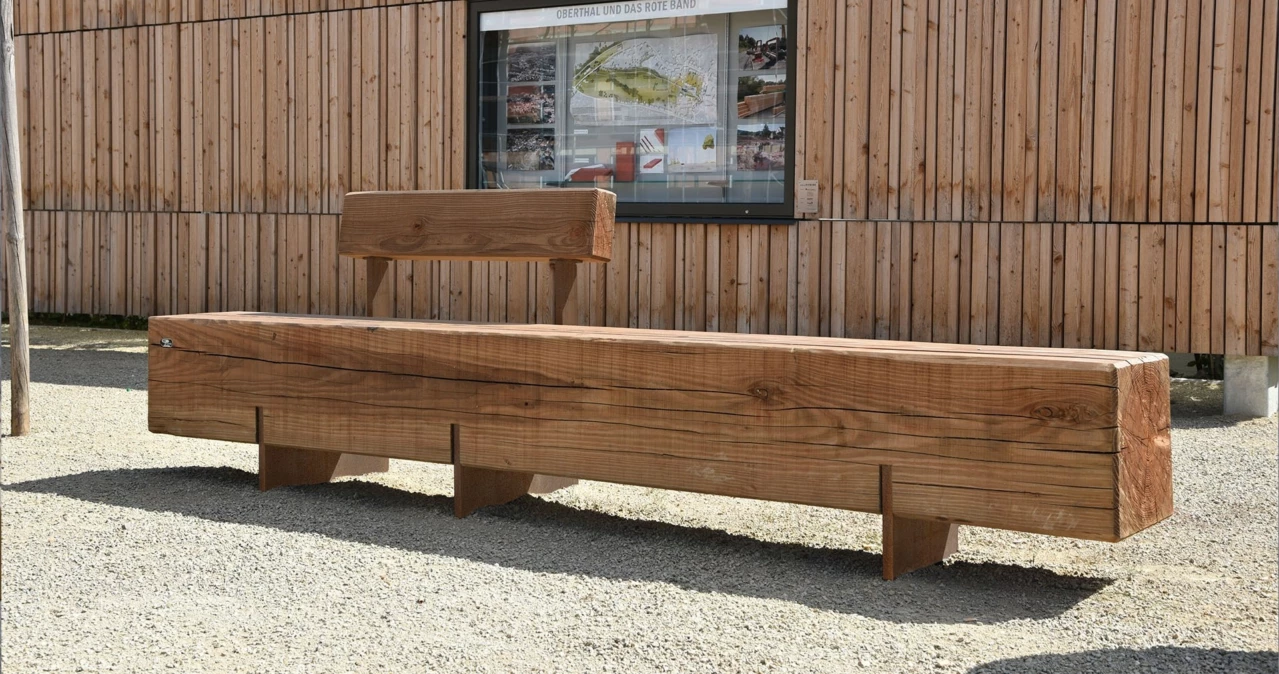 Buitenbank Pure Eco enkelzits met rugleuning 3000