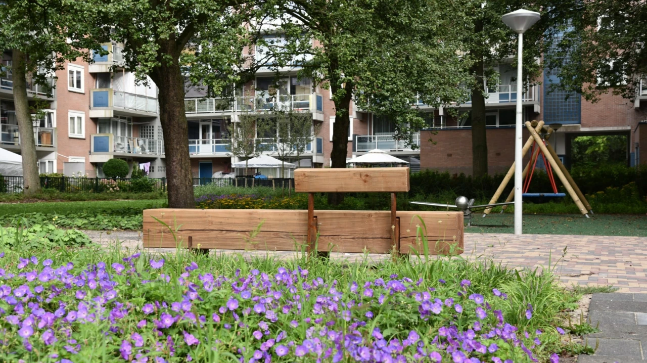 Buitenbank Pure Eco Douglas met rugleuning 3008