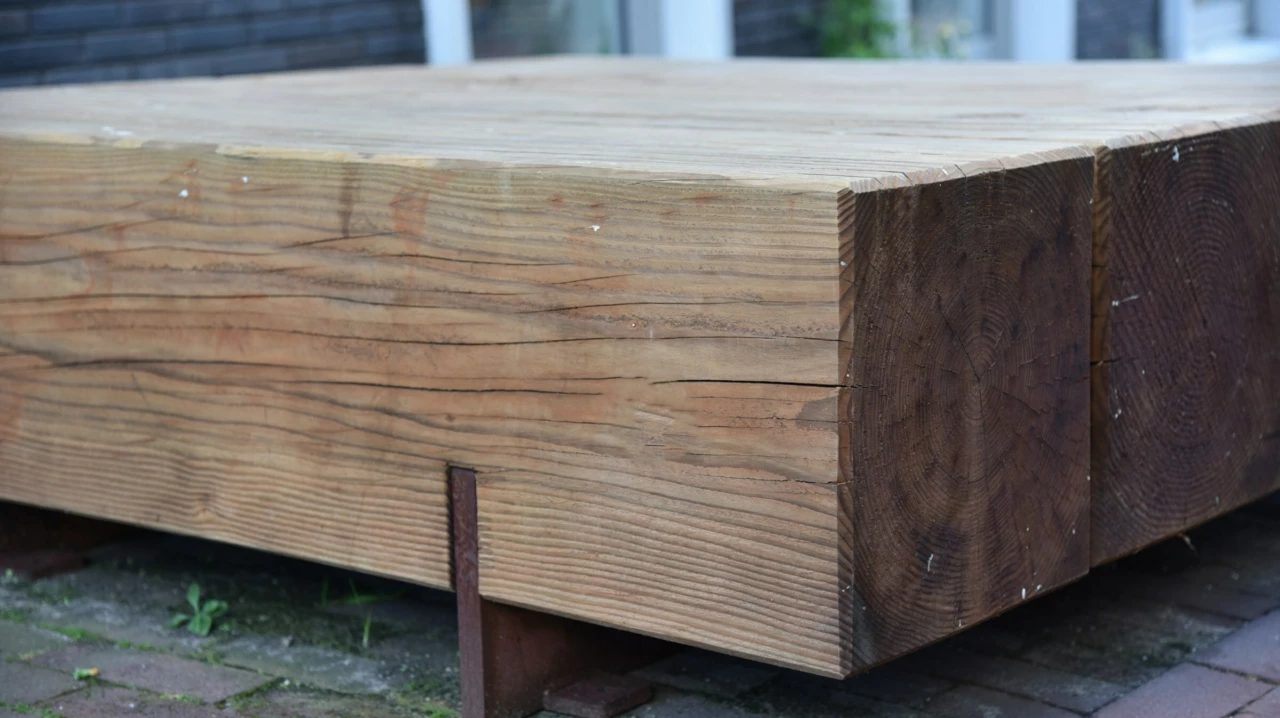 Buitenbank Pure Eco Douglas poef 1500 5