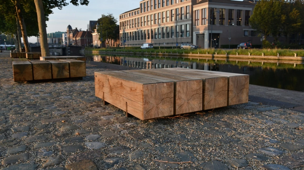 Buitenbank Pure Eco poef 1500