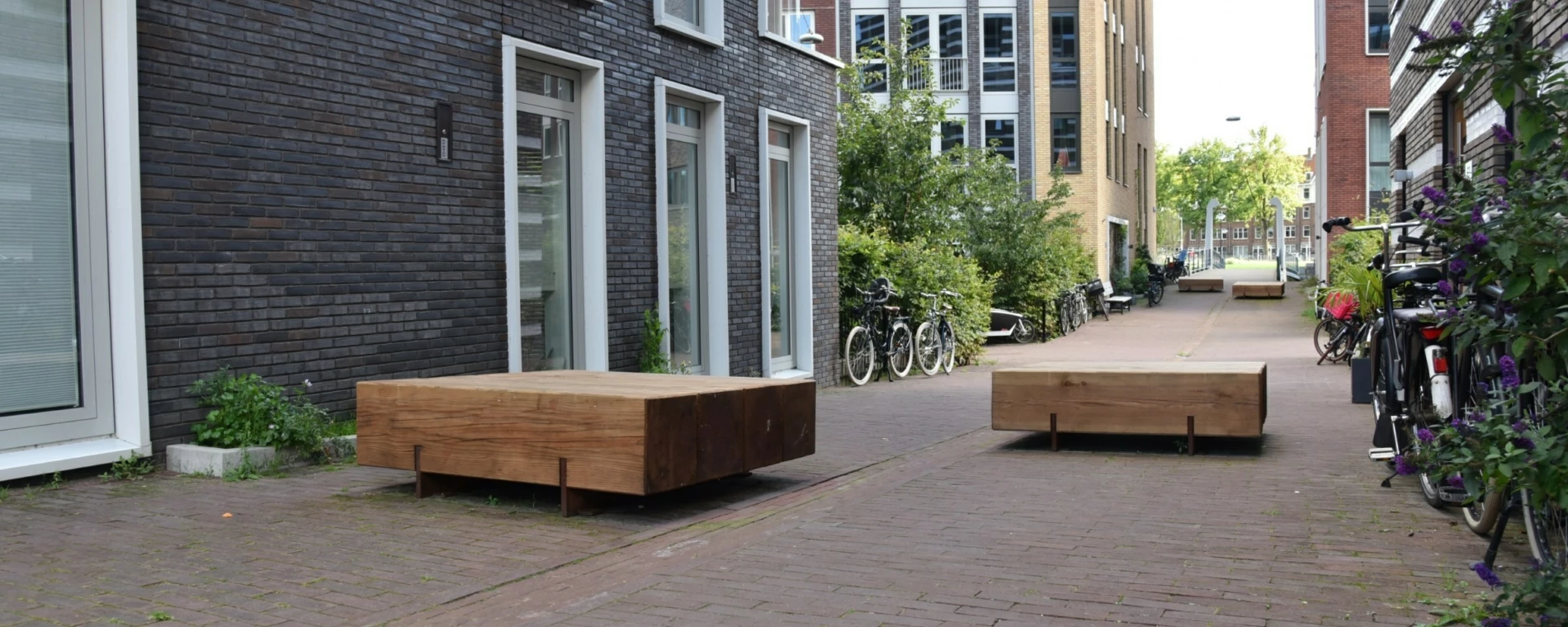 Buitenbank Pure Eco Douglas poef 1500 4