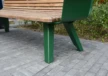 Buitenbank Retro enkelzits met rugleuning 2
