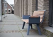 Buitenbank Retro enkelzits met rugleuning