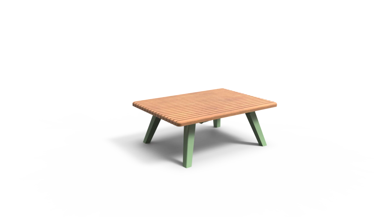Buitenbank Retro salontafel productrender