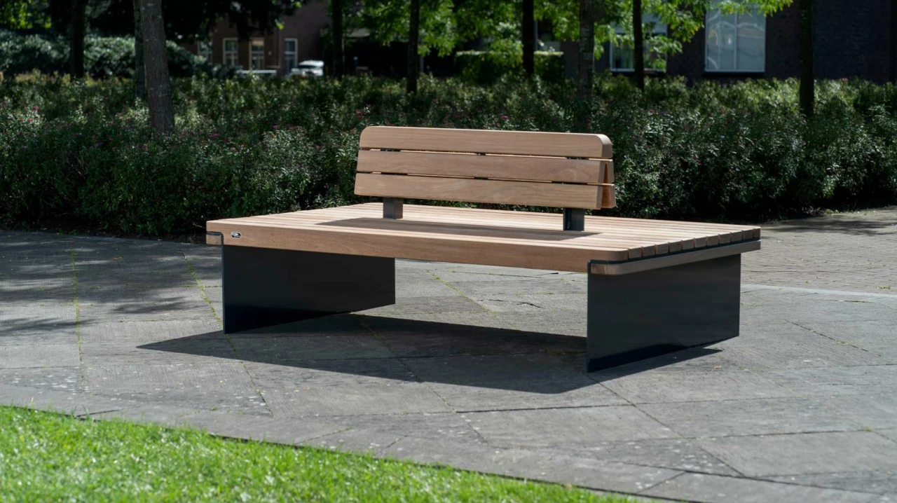 Buitenbank Rondure dubbelzits met rugleuning 6